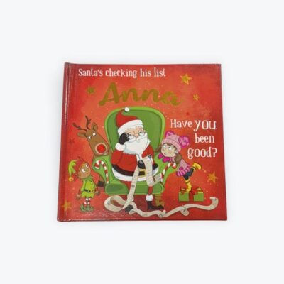 Santa's checking his list "Anna" Christmas Book
